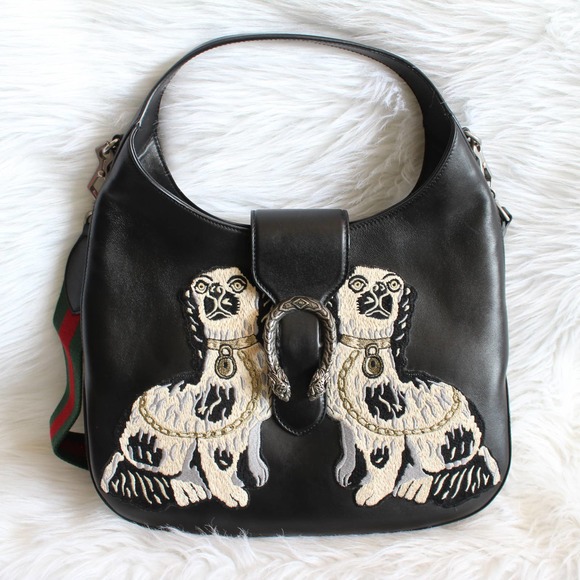 Gucci Large Embroidered Dionysus Hobo Bag with Strap - Picture 4 of 16